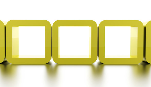 Abstract geometric cubes concept rendered