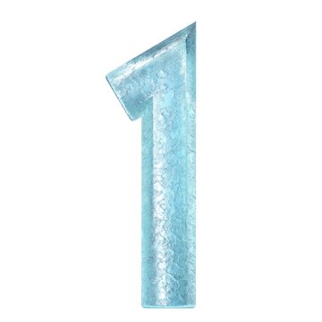 3d render illustration of ice covered alphabet