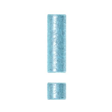 3d render illustration of ice covered alphabet