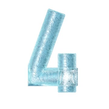 3d render illustration of ice covered alphabet