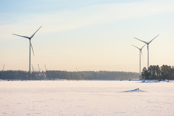 Safe renewable wind energy generators. Finland, Kotka