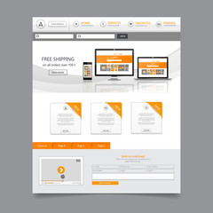 Fototapete - website template design vector.