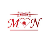 Mn Love Initial With Red Heart And Rose Stock Vector Adobe Stock For names meaning love, look below at the list for some endearing inspiration. mn love initial with red heart and rose