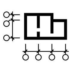 Canvas Print - floor plan of the axes