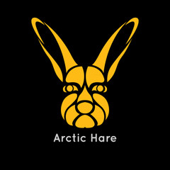 Poster - arctic hare logo vector