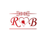 Rb Love Initial With Red Heart And Rose Stock Vector Adobe Stock Over 40,000+ cool wallpapers to choose from. rb love initial with red heart and rose