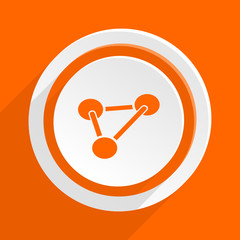 Poster - orange flat vector icon