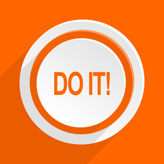 Aufkleber - orange flat vector web icon