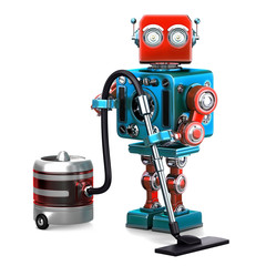Poster - Robot cleaner. Technology concept. Isolated. Contains