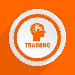 Poster - flat orange vector icon