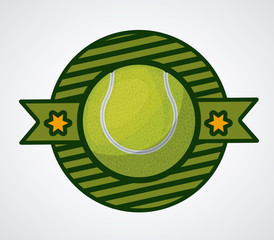 Poster - tennis sport emblem design 