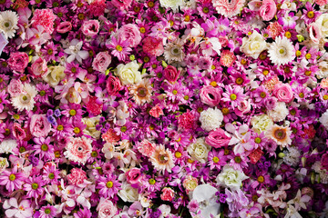 Beautiful flowers background for wedding scene