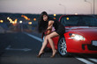 © kiy_lg - attractive beauty sexy woman portrait with car
