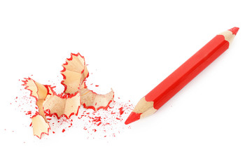 sharpened red pencil