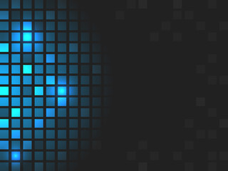 Fototapete - Abstract vector blue mosaic shiny background.