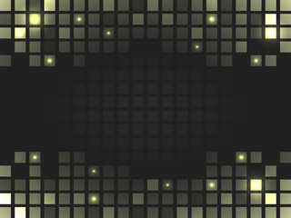 Poster - abstract vector square golden mosaic background with place for your content.