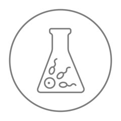 Poster - In vitro fertilisation line icon.