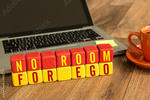 No Room For Ego Written On A Wooden Cube In A Office Desk Kaufen
