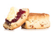 Dorset scone with clotted cream on top