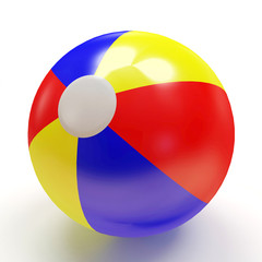 Wall Mural - Beach Ball isolated on white background