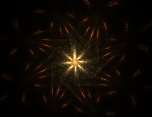 Poster - fractal radial pattern on the subject of science, technology and design