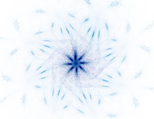 Poster - fractal radial pattern on the subject of science, technology and design
