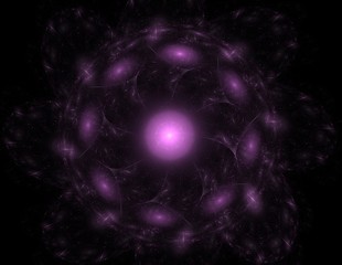 Poster - abstract fractal wreckage, digital artwork for creative graphic design