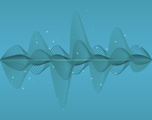 Sound wave. Vector illustration.