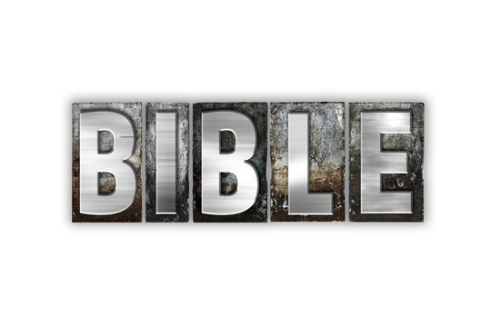 Bible Concept Isolated Metal Letterpress Type