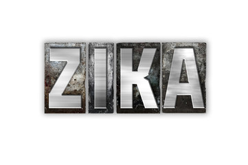 Poster - Zika Virus Concept Isolated Metal Letterpress Type