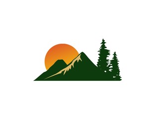 Mountain sun logo