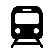 Train / Railroad / Subway Flat Icon For Transportation Apps And Websites
