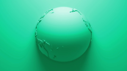 Poster - 
monochrome abstract background with loopable rotation of earth globe, continets are with countries randomly extruded