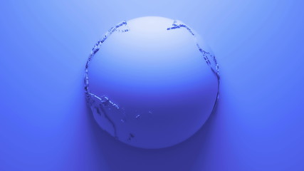 Poster - 
monochrome abstract background with loopable rotation of earth globe, continets are with countries randomly extruded