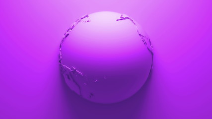 Poster - 
monochrome abstract background with loopable rotation of earth globe, continets are with countries randomly extruded