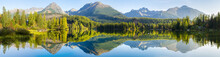 High Resolution Panorama Of The Lake In Strbske Pleso,High Tatras,Slovakia