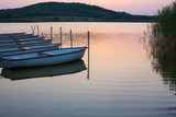Fototapeta Pomosty - Lake after sunset