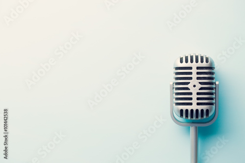 Fotografía vintage silver microphone