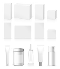 Wall Mural - Realistic vector Tubes, Jar And Package.