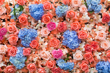  Beautiful flowers background for wedding scene