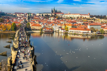 Wall Mural - Prague, Charles Bridge and Mala Strana