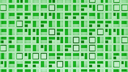 Poster - abstract pattern based background made of randomly rotated cubes with inner structure