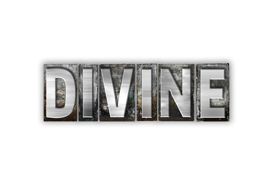 Divine Concept Isolated Metal Letterpress Type