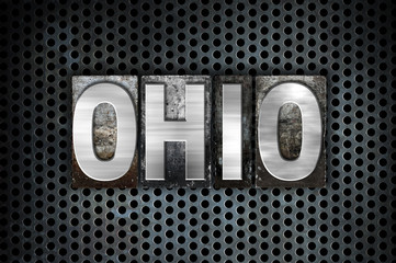 Canvas Print - Ohio Concept Metal Letterpress Type