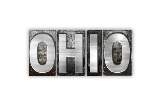 Ohio Concept Isolated Metal Letterpress Type