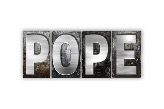 Pope Concept Isolated Metal Letterpress Type