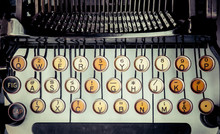 Old Typewriter Keys - Faded Color And Rusted