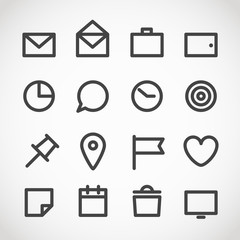 Aufkleber - Modern gadget web icons collection