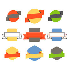 Aufkleber - Retro vector banners template collection