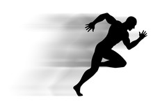 Silhouette Illustration Of A Sprinter